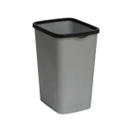 Ведро для мусора 9л с фиксатором Tandem (сер.металлик/черный)