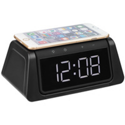 Настольный стерилизатор с беспроводной зарядкой и часами UV Depot, черный