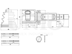 ШРУС внутренний правый UNIO CVJ-30186