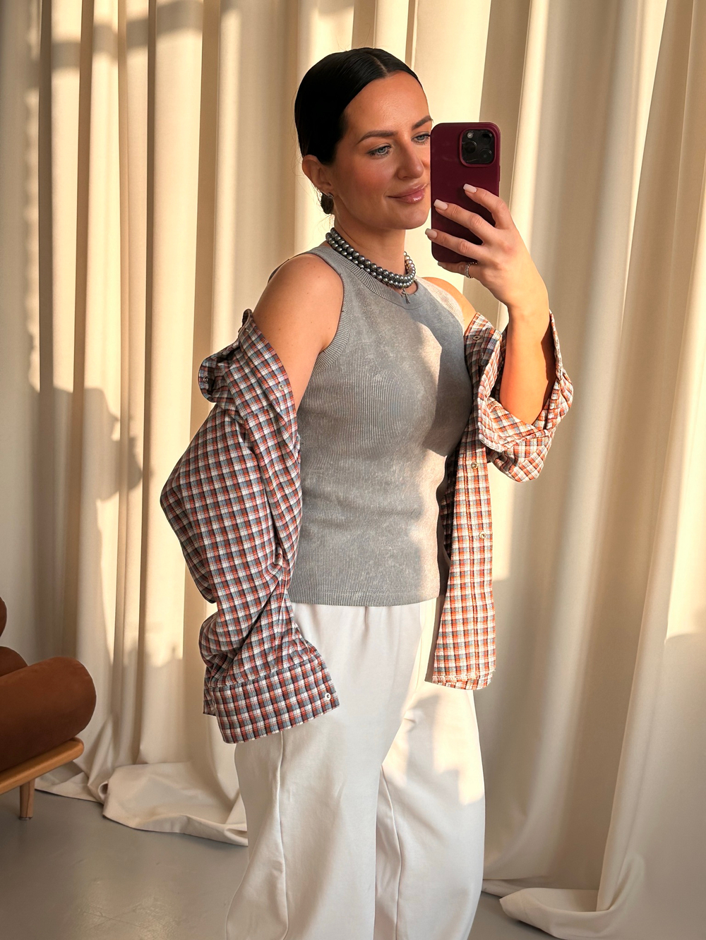 Топ «Варенка» серый