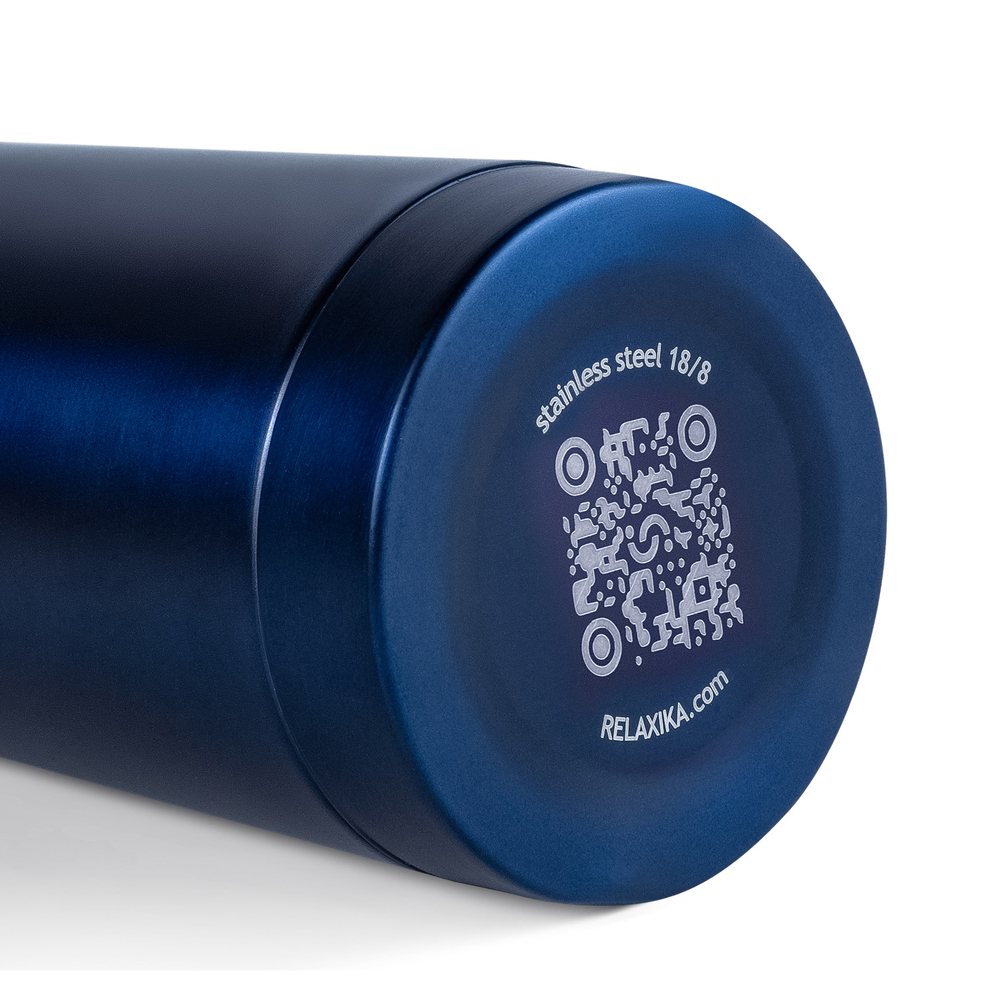 Термос Relaxika 101 (0,35 литра), темно-синий (без лого)