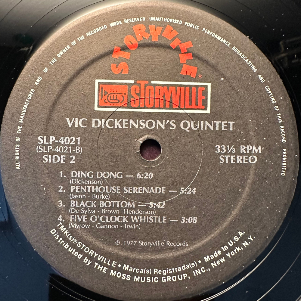 Vic Dickenson's Quintet - Vic Dickenson's Quintet (США 1981г.)