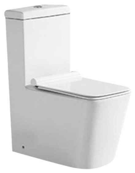 Унитаз монолитный SANITECO SA-702 TORNADO белый 690x360x810