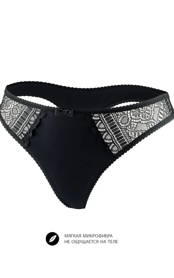Трусы-стринги TM12 Черный
