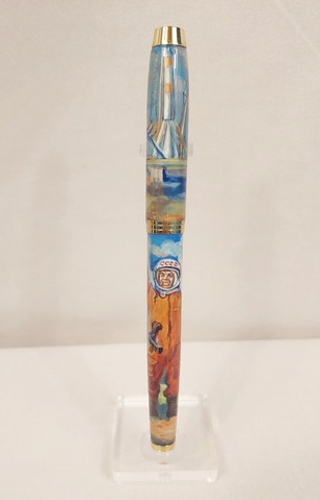 Ручка с ручной росписью Палех "Юрий Гагарин"