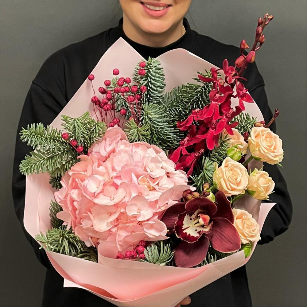 Букет цветов «‎Зимний флэш»