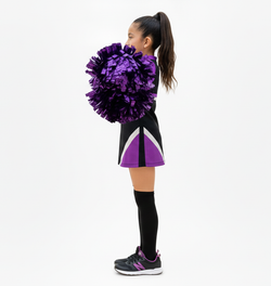 Костюм для чирлидинга детский малиновый с черным