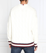 Хлопковый свитер monogram cable cricket Tommy Hilfiger - кремовый (MW0MW27764)