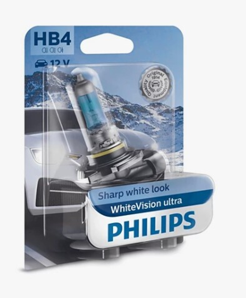 Лампа 12 В HB4 55 Bт галогенная WhiteVision ultra блистер Philips 1шт