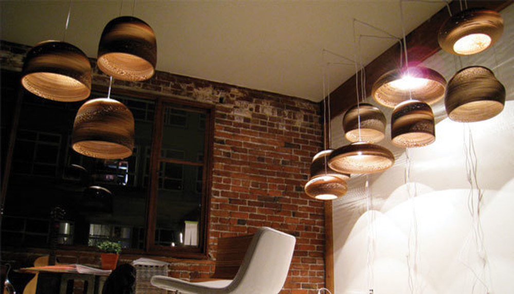 Pendant design lamp Drop Scraplight by Graypants D25