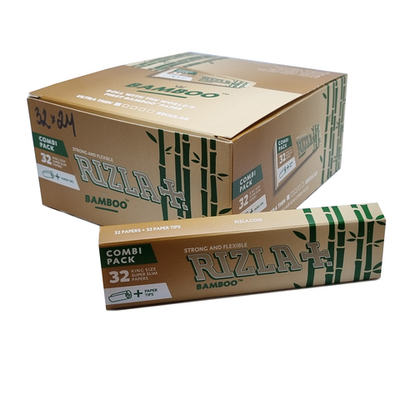 Бумага для сигарет блок "Rizla+" KS Bamboo + Filters 32л*24шт.