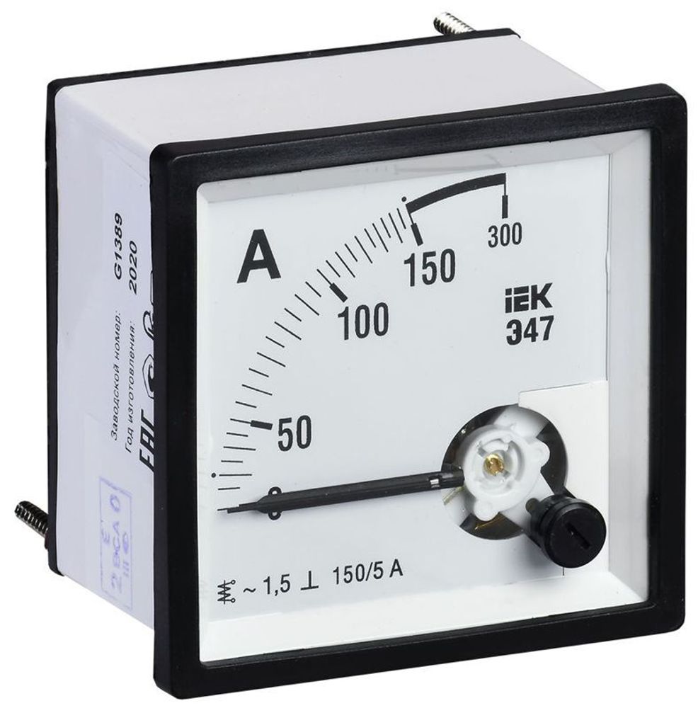 Амперметр Э47 96х96мм 150/5А кл. точн. 1.5 IEK IPA20-6-0150-E Амперметр Э47 96х96мм 150/5А кл. точн. 1.5 IEK IPA20-6-0150-E