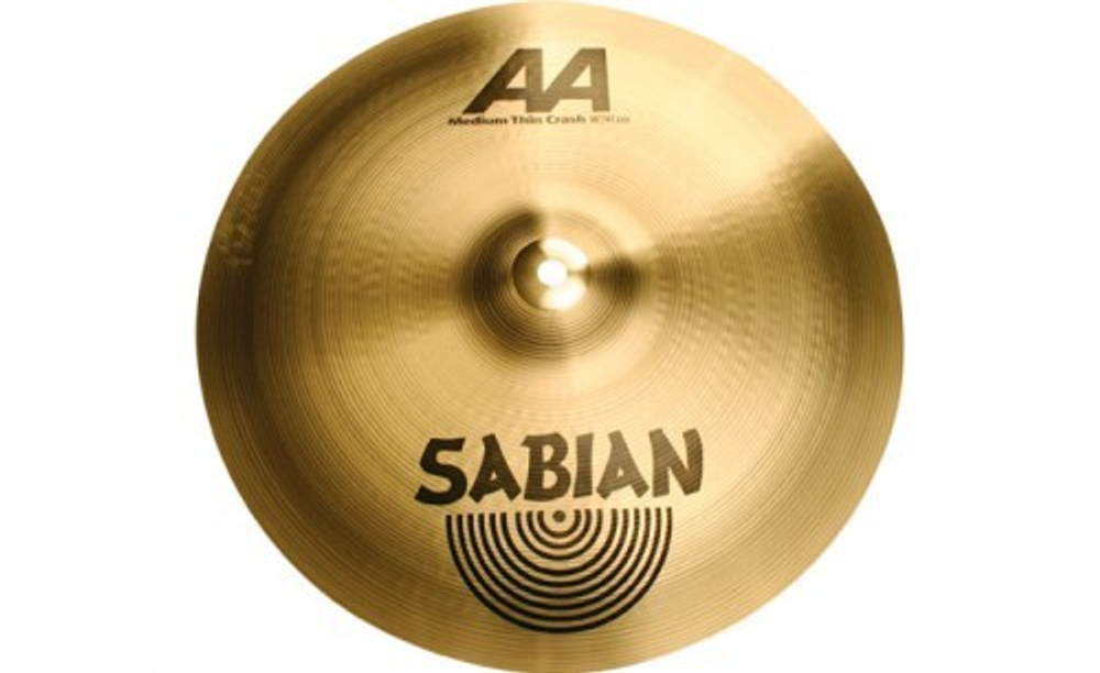SABIAN 16" AA Mediun Thin Crash Тарелка. Средней толщины, сплав бронза 20% олова (B20), полированная поверхность.