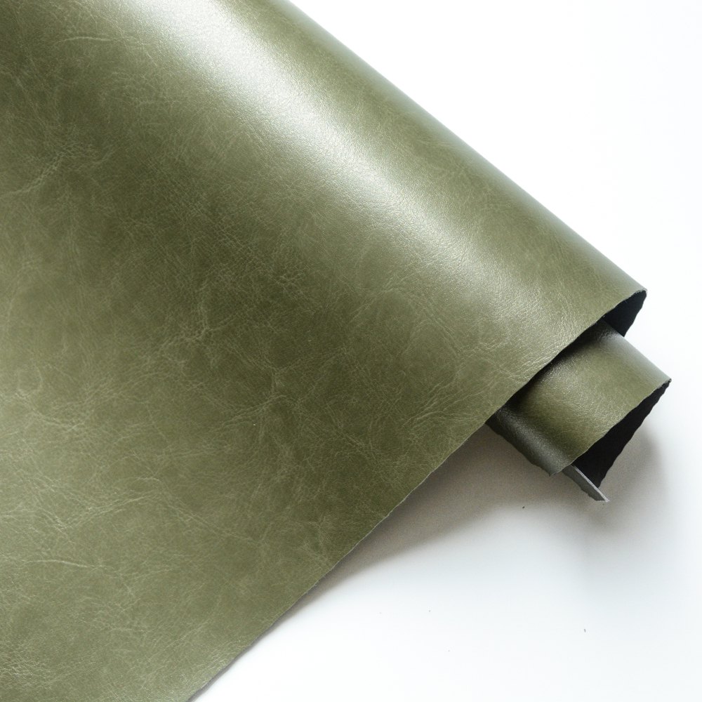 Кожзам переплетный глянцевый, зелено-золотой