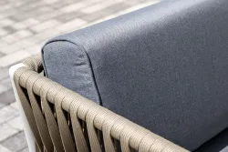 "Касабланка" лаунж-зона плетеная из роупа 4-местная, цвет серый