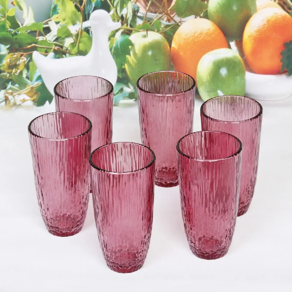 Набор стаканов 6шт 350мл «ICE» розовый