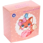 Мочалка детская полипропиленовая в красочной коробке «KARAPPPUZ House», цвет розовый, d - 10см,30гр