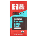 Equal Exchange, органический темный шоколад, панама, экстрачерный, 80% какао, 80 г (2,8 унции)
