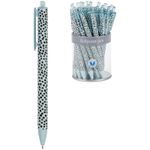 Ручка шариковая автоматическая Greenwich Line "Abstract dots" синяя, 0,7мм, игольчатый стержень, софт-тач