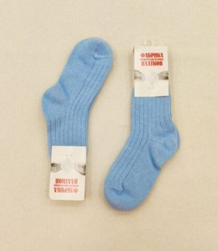 Теплые шерстяные носки Н410-04 голубой