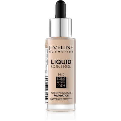 Тональная основа Eveline Liquid Control - №010 Light Beige