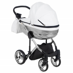 Детская коляска Adamex Chantal Star Collection 2 в 1 STAR105 белый+серебряный