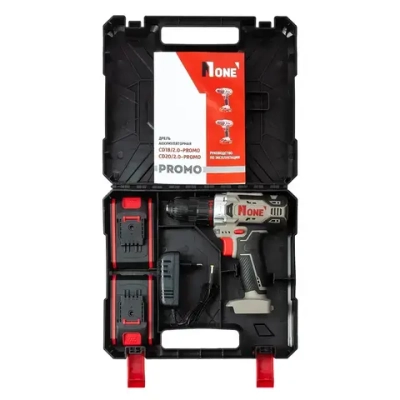 NUMBER ONE Дрель-шуруповерт, 20 В, 32 Нм, 2 АКБ