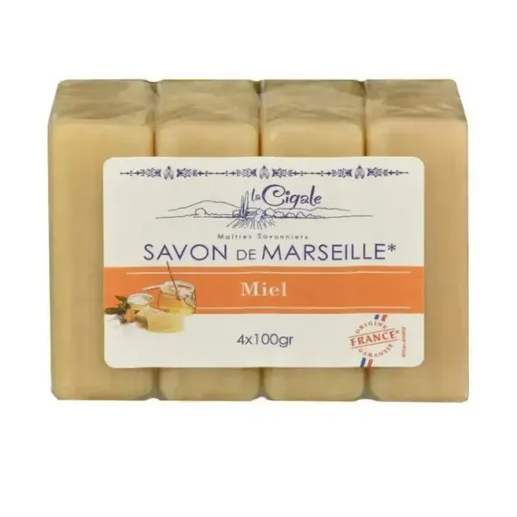 Мыло твердое LaCigale Мед 4х100г Savon de Marseille Miel