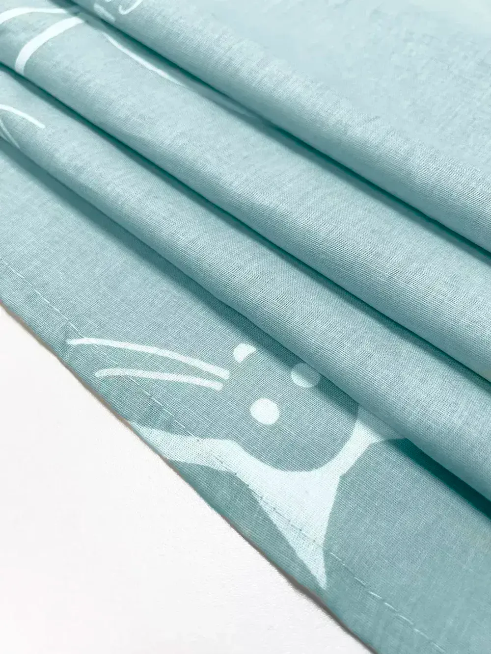 Наволочка комплект 2шт перкаль Сказка "Котики (мята)" 45х45 см на молнии