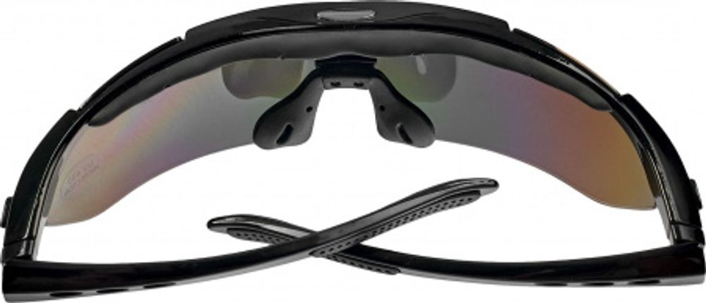 Очки спортивные солнцезащитные Bradex с 5 сменными линзами в чехле, черные