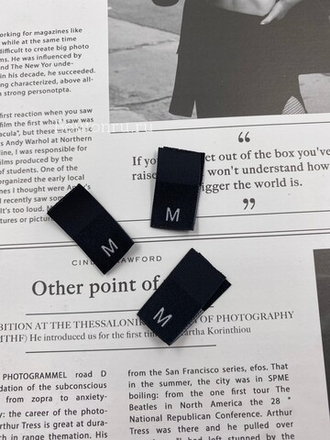 Размерник черный "M" 14 мм