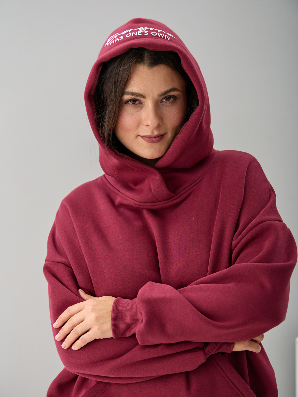 Костюм с брюками КБис-091/винный-п