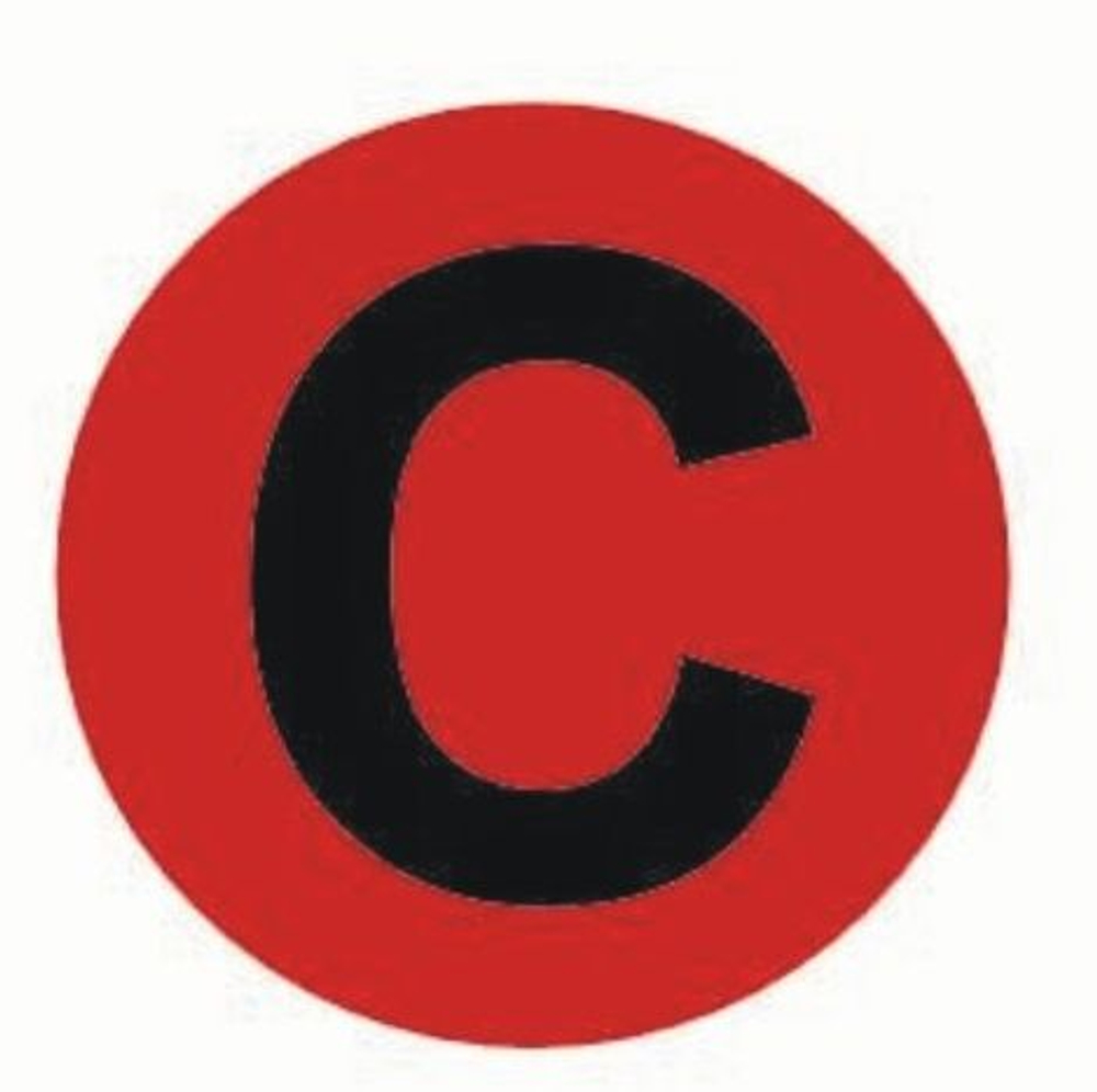 Наклейка "C" d=20 EKF PROxima (100.00 шт.)