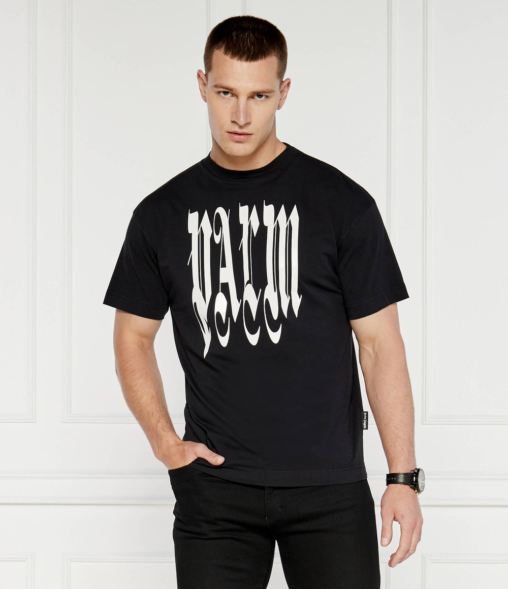 Футболка GOTHIC PALM Palm Angels - черный(PMAA001F 24JER002)