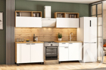 Кухонный гарнитур Монако Дуб Золотой/Белый матовый/Дуб Вотан