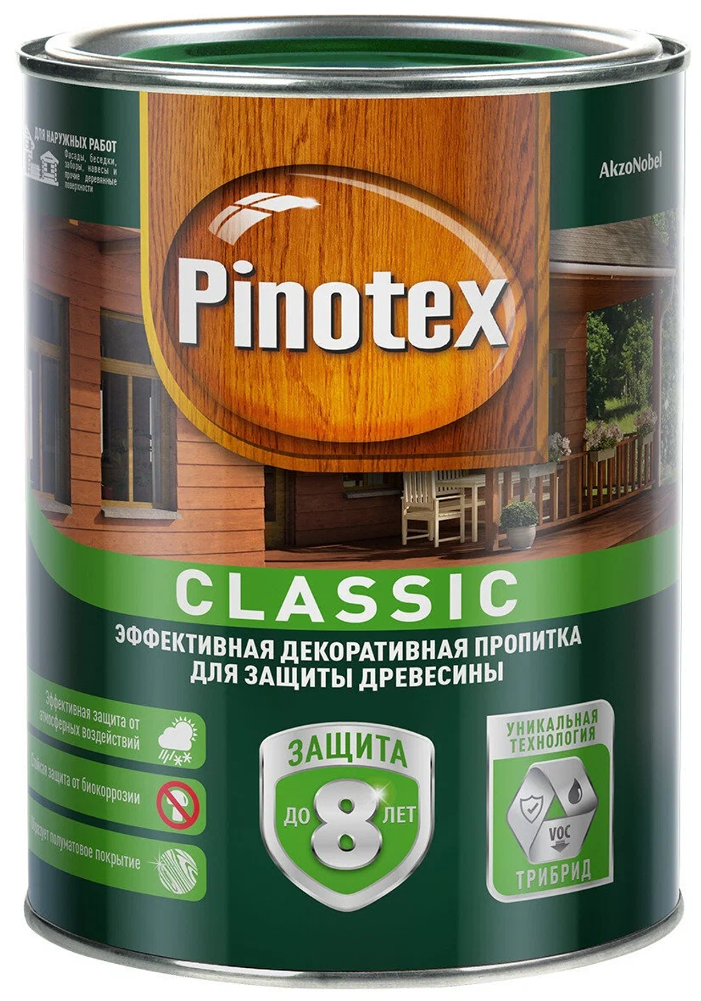 Защитная пропитка Pinotex Classic красное дерево (1,0л)