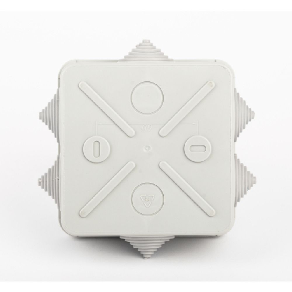 Коробка уравнивания потенциалов ЭРА KUPR-100-100-50 серая 100х100х50мм, шина 6х9, 8 групп IP55 | Коробки уравнивания потенциалов