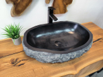 Раковина из андезита Erozy Black EA-65659 60х40х15 из натурального камня