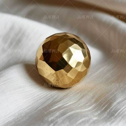 Ручка латунная мебельная кноб Грани-1