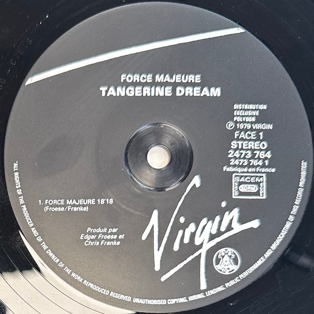 Tangerine Dream ‎– Force Majeure (Франция 1979г.)