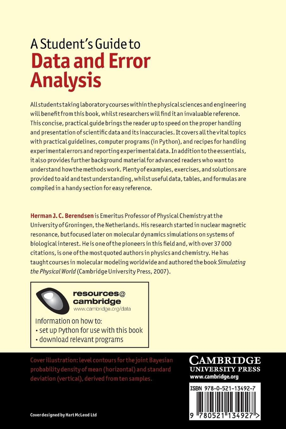 A Student's Guide to Data and Error Analysis (Student's Guides)