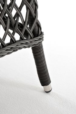 "Эспрессо" плетеный круглый стол, диаметр 118 см, цвет графит