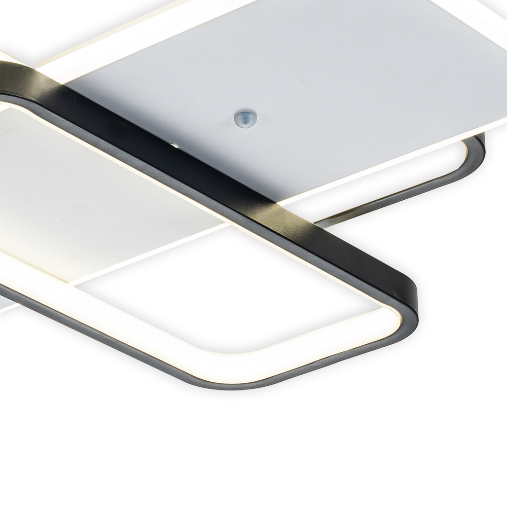 Светодиодный светильник 85Вт, 7259Лм, 3000-6000К, Ra>80, плавная регулировка мощности, изменение цветовой температуры, ночник, металл/акрил, белый/черный