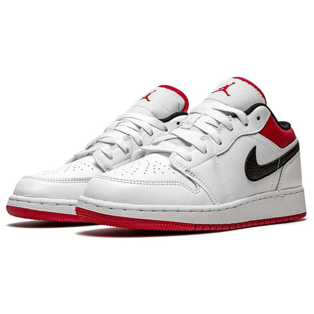 Кроссовки Air Jordan 1 Low GS White Gym Red