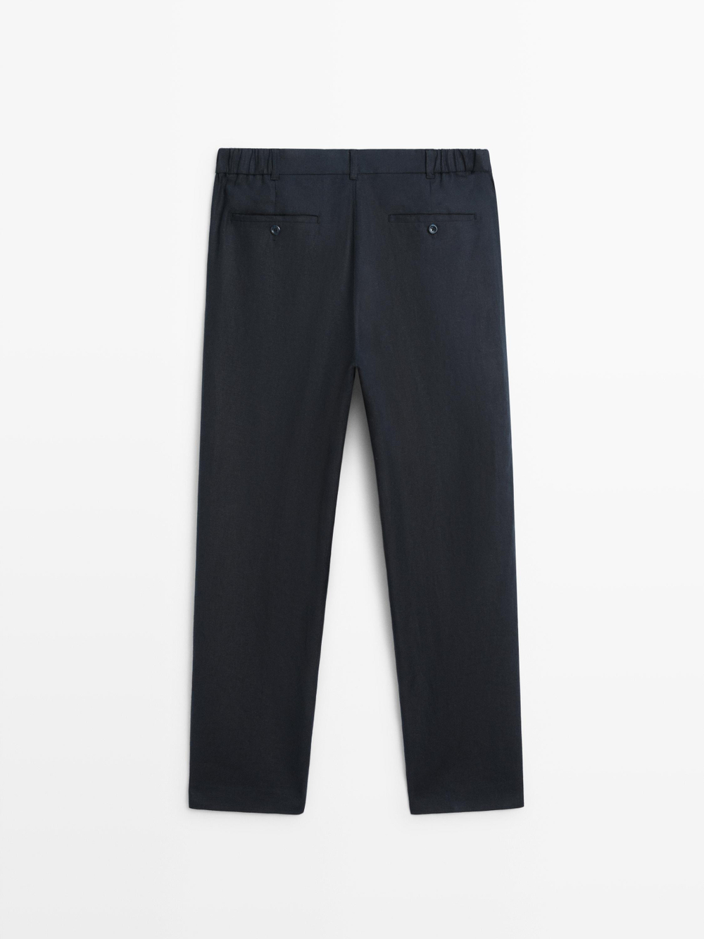 Massimo Dutti Зауженные льняные брюки, темно-синий