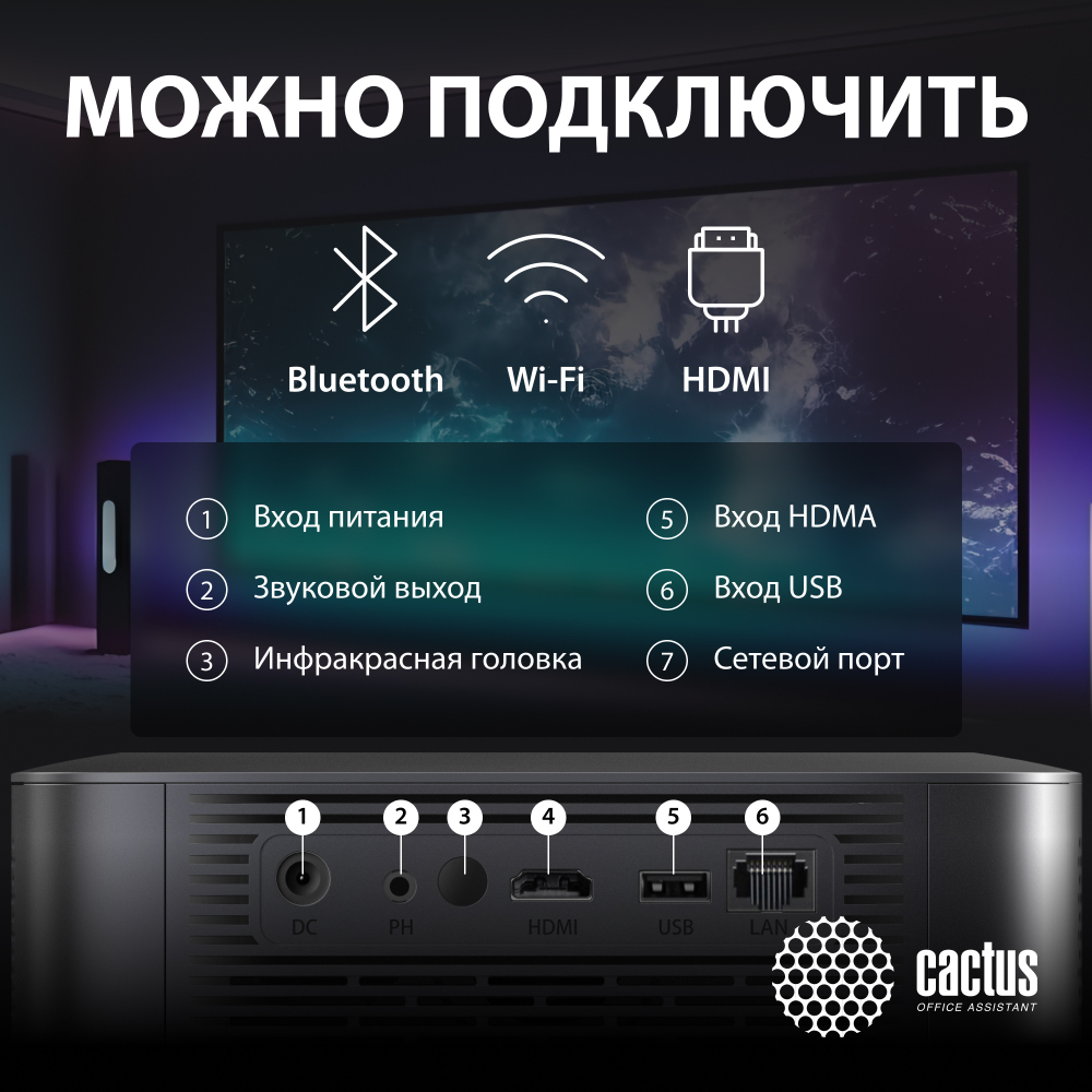 Проектор  Cactus CS-E2.SG
