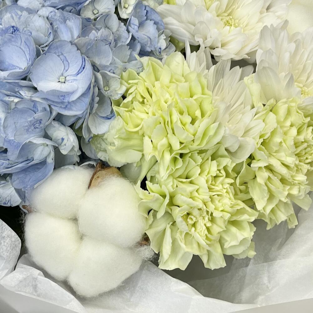 «Мохито» букет из гортензии и диантусов