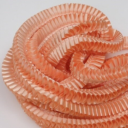 Лента плиссированная для наградных розеток. Цвет ПЕРСИК. Код цвета 41А.