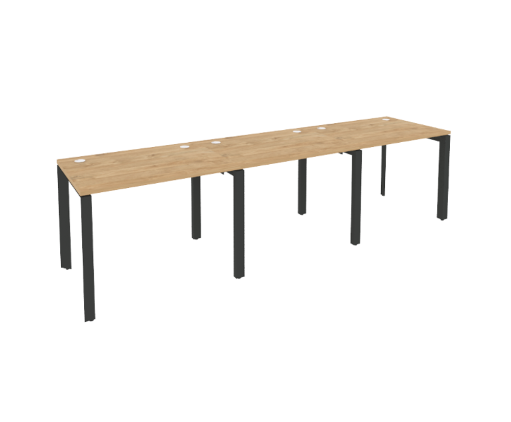 Рабочая станция на П-образном металлическом каркасе 3 места 800 Onix