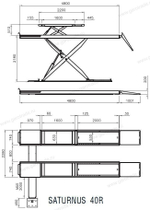 Подъемник ножничный для РУУК ГП 4 т С подъемником второго уровня Saturnus 40R ATLT RAL70 OMA/Werther
